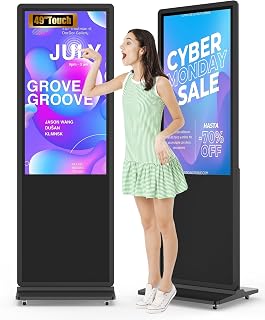 49 inch Digital Signage Display, 2K LCD Touchscreen Indoor Floor Standing Digital Kiosk, Auto Media Player Advertising Display