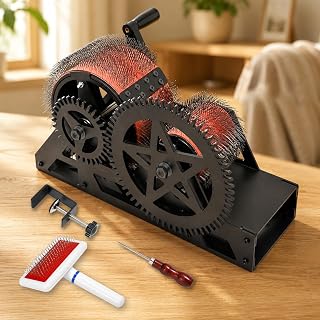 Hand Crank Wool Drum Carder, Fiber Blending Combing Machine