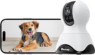 VIMTAG 2.5K 4MP Pan/Tilt Indoor Camera for Pet/Dog/Cat/Baby/Nanny/Home Security with Phone APP