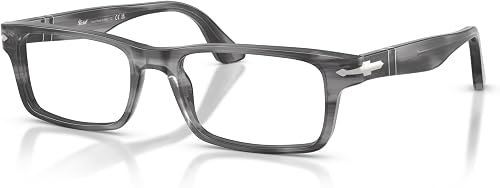 Transparent Persol Unisex Po3050v Rectangular Prescription Eyewear Frames