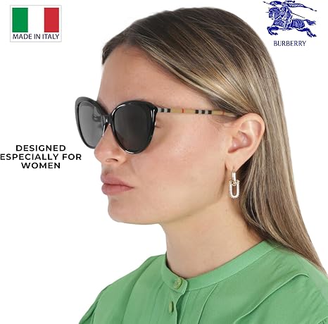 BURBERRY BE4407 Cat eye Shape Acetate Sunglasses with Luxury Eyewear Kit