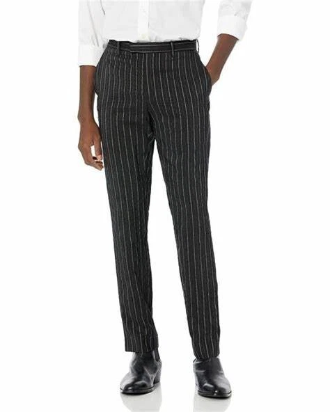 Men Plaid Dress Trousers - Goodfellow & NWT John Varvatos Men's Slim Fit Pants With Welt Hip Pockets In Black Size:56