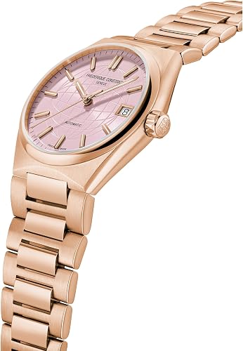 Frederique Constant Ladies Automatic Highlife, Rose Gold-Tone Stainless Steel Case with Pink Dial
