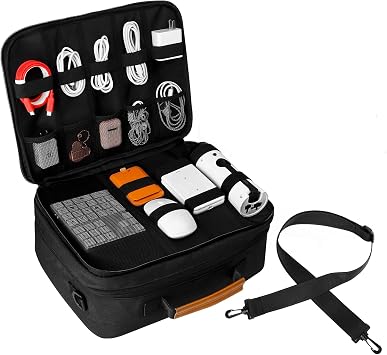 Extra Large Electronics Organizer Travel Case, Cable Organizer Bag