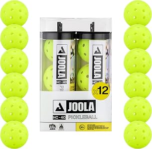 JOOLA HC-40 Hardcourt Pickleball Balls with Storage Tube - USAP Approved Balls