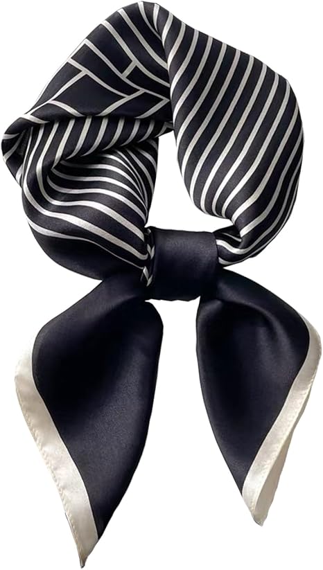 27.5 Inch Silk Feeling Scarf for Women Square Satin Head Scarf Hair Wrap Bandana