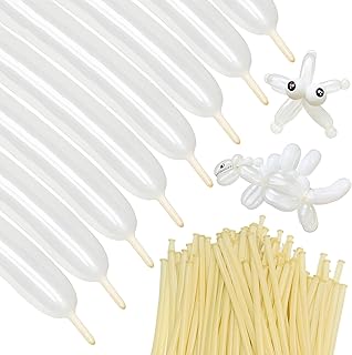 260 Balloons Clear, Thickening Long Balloons for Tying Arch, Twisting Latex Animals Magic Balloons Modeling Skinny Birthday Balloons
