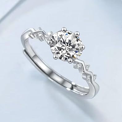24 Carat Diamond Ring, Women's Engagement Ring, Bright Classic Laboratory-made Diamond Dragon Ring