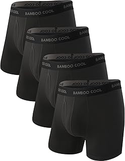 BAMBOO COOL Men's Boxer Briefs Ultra Breathable Underwear Multipack