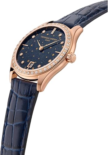 Frederique Constant Ladies' Swiss Made Classics Moon and Stars Quartz Diamond Accent Rose Gold Plated