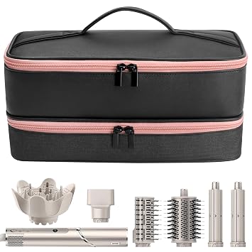 Travel Carrying Case for Hair Dryer for Shark FlexStyle Hair Dryer Bag Double-Layer Beauty Styler Organizer